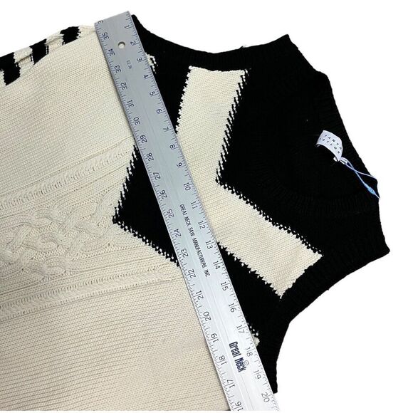 Tanya Taylor Sweater Dress 1X Cream Nina Cable-Knit Sleeveless Beach Coastal NEW - Picture 3 of 11